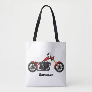 Bolso De Tela Ilustracion de motocicleta estilo helicóptero