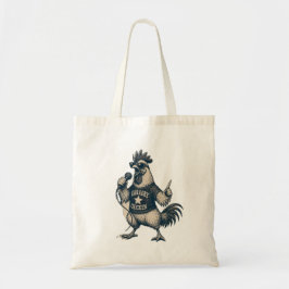 Bolso De Tela Ilustración de música vintage de gallo cantor dive