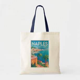 Bolso De Tela Ilustración de Nápoles Italia Arte de Viaje Vintag