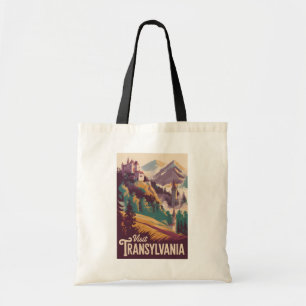 Bolso De Tela Ilustración de paisaje de Transilvania Arte de via