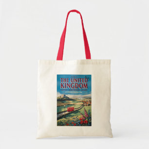 Bolso De Tela Ilustración de paisaje del Reino Unido Arte de via
