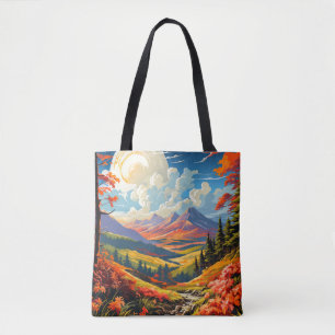 Bolso De Tela Ilustración de paisaje rural