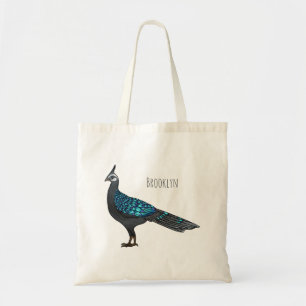 Bolso De Tela Ilustracion de pájaro faisán palawan personalizado