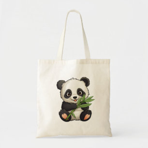 Bolso De Tela Ilustración de panda de dibujos animados