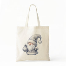 Ilustración de Papá Noel en acuarela azul