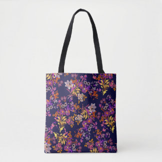 Bolso De Tela Ilustracion de patrón de flores