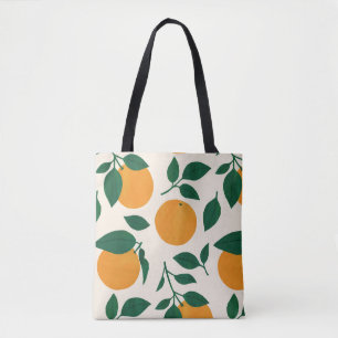 Bolso De Tela Ilustracion de patrón de fruta naranja