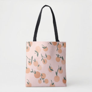 Bolso De Tela Ilustracion de patrón de naranja o cerezo a mano a