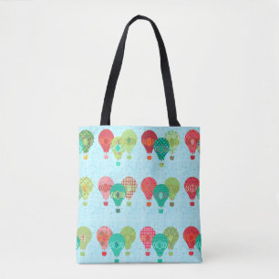 Bolso De Tela Ilustracion de patrón de vintage con globo de aire