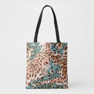 Bolso De Tela Ilustracion de patrón leopardo, impresión animal