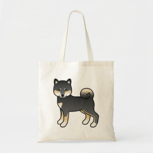 Bolso De Tela Ilustración de perro de dibujos animados Shiba Inu