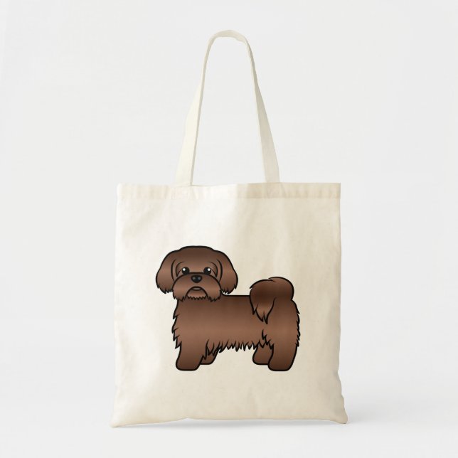 Bolso De Tela Ilustracion de perros de dibujos animados curados  (Frente)