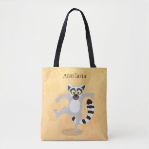 Bolso De Tela Ilustracion de personalizado bailador de lémur de