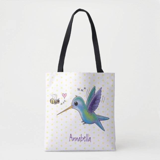 Bolso De Tela Ilustracion de personalizado de abejas (Anverso)