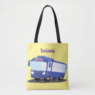Bolso De Tela Ilustracion de personalizado de autobús moderno az