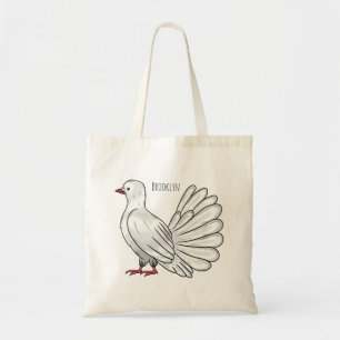 Bolso De Tela Ilustracion de personalizado de ave de paloma silv