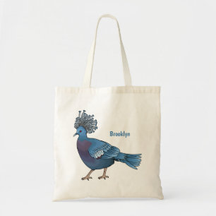 Bolso De Tela Ilustracion de personalizado de ave de pichón coro