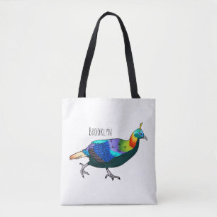 Bolso De Tela Ilustracion de personalizado de aves monales del H