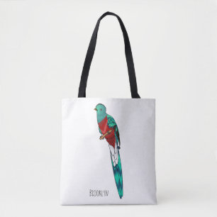 Bolso De Tela Ilustracion de personalizado de aves quetzales res