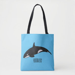 Bolso De Tela Ilustracion de personalizado de ballenas asesina