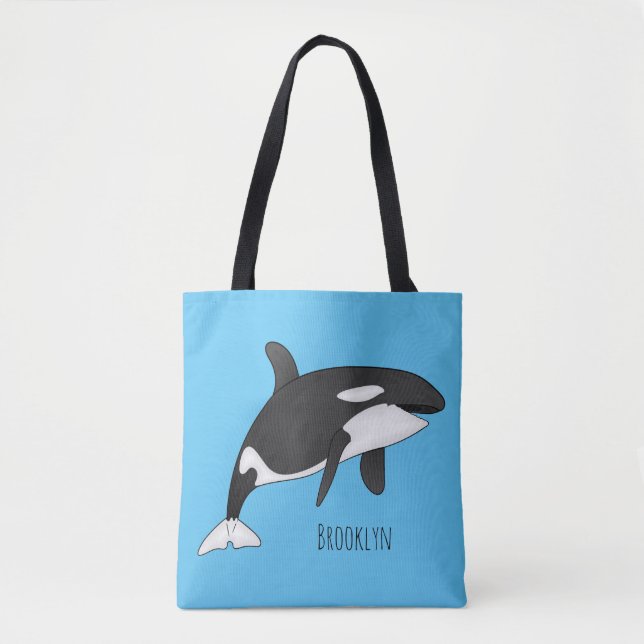 Bolso De Tela Ilustracion de personalizado de ballenas asesina (Anverso)