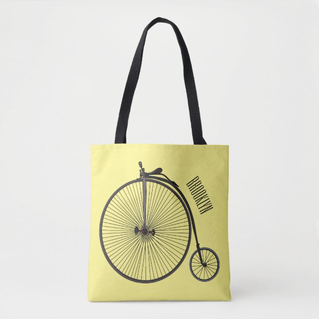 Bolso De Tela Ilustracion de personalizado de bicicletas de alta (Anverso)