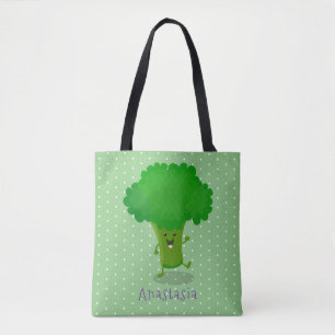 Bolso De Tela Ilustracion de personalizado de brócoli de baile c