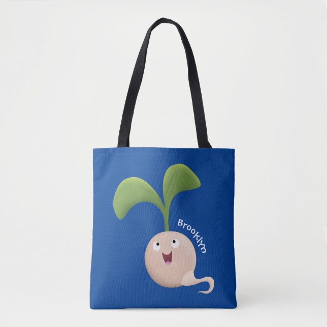 Bolso De Tela Ilustracion de personalizado de brote de semillas  (Anverso)