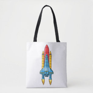 Bolso De Tela Ilustracion de personalizado de buques de cohetes