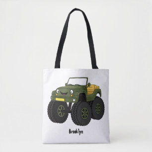 Bolso De Tela Ilustracion de personalizado de camión monstruo ve