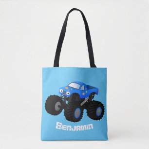 Bolso De Tela Ilustracion de personalizado de camión monstruoso