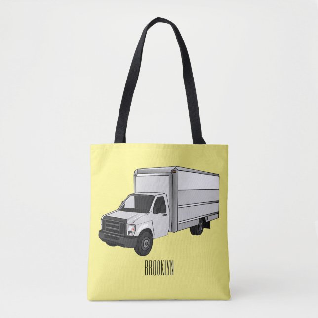 Bolso De Tela Ilustracion de personalizado de camiones de cajas (Anverso)