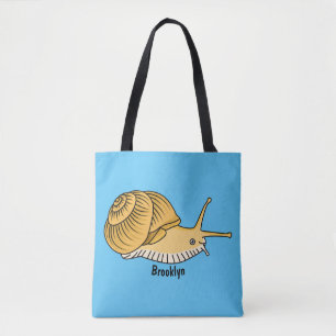 Bolso De Tela Ilustracion de personalizado de caracol amarillo