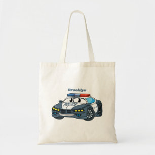 Bolso De Tela Ilustracion de personalizado de coche de policía f