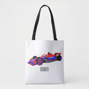 Bolso De Tela Ilustracion de personalizado de coches de carreras