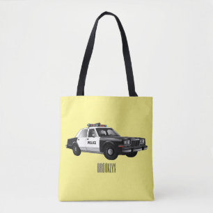 Bolso De Tela Ilustracion de personalizado de coches de policía