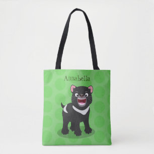 Bolso De Tela Ilustracion de personalizado de demonio de Tasmani