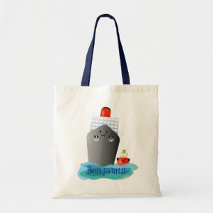 Bolso De Tela Ilustracion de personalizado de embarcación de cru