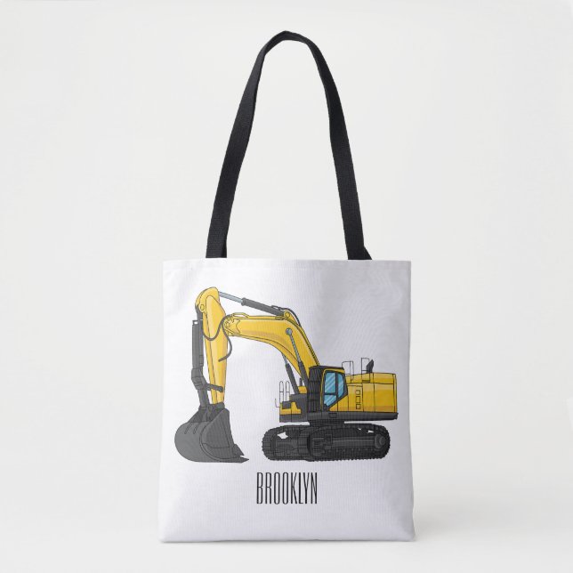 Bolso De Tela Ilustracion de personalizado de excavadora de rast (Anverso)