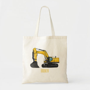 Bolso De Tela Ilustracion de personalizado de excavadora de rast