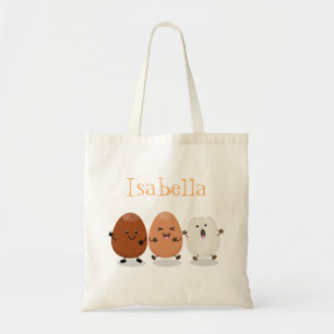 Bolso De Tela Ilustracion de personalizado de huevos graciosos