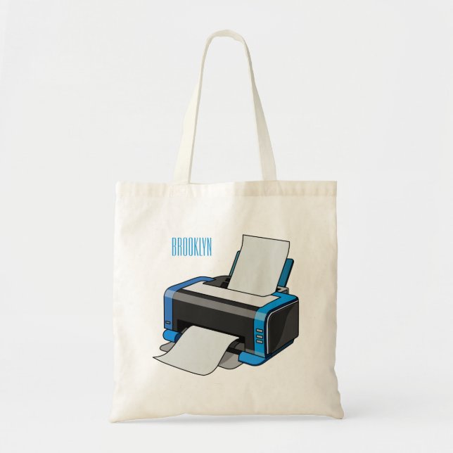 Bolso De Tela Ilustracion de personalizado de impresora (Frente)