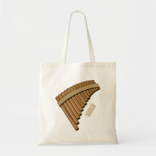 Bolso De Tela Ilustracion de personalizado de la flauta de pan /