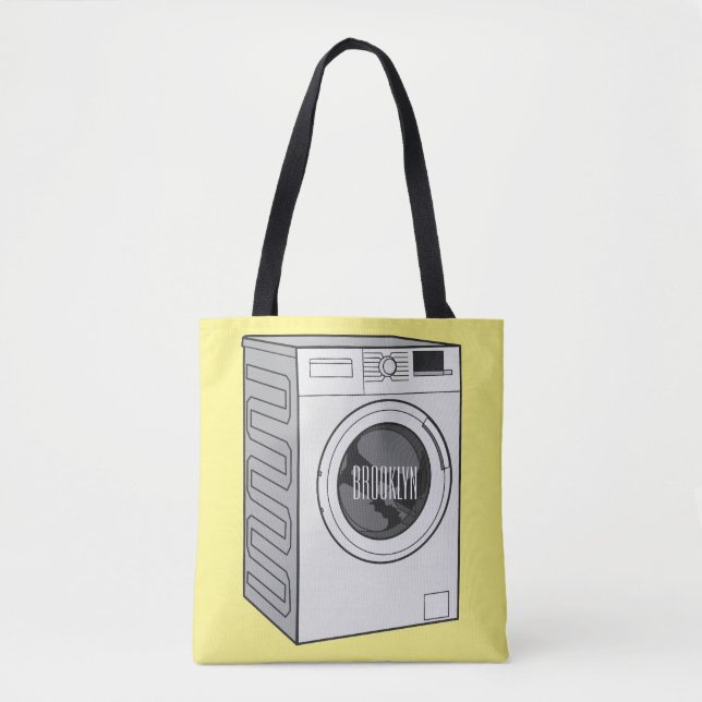 Bolso De Tela Ilustracion de personalizado de lavadora (Anverso)