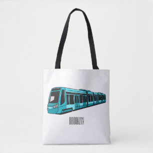 Bolso De Tela Ilustracion de personalizado de locomotora eléctri