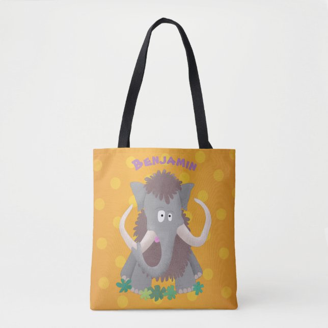Bolso De Tela Ilustracion de personalizado de mamut bobo gracios (Anverso)