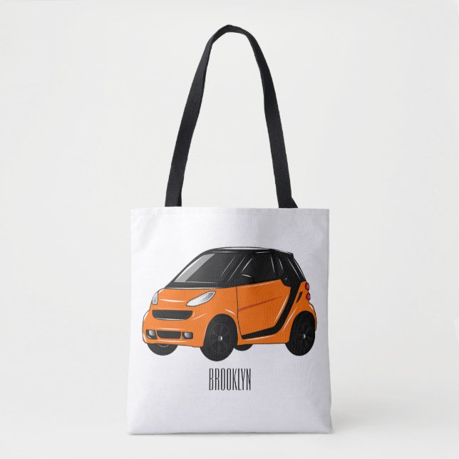 Bolso De Tela Ilustracion de personalizado de micro coches (Anverso)