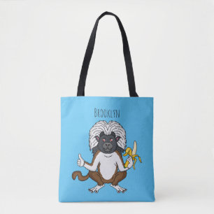 Bolso De Tela Ilustracion de personalizado de mono Tamarin Top d