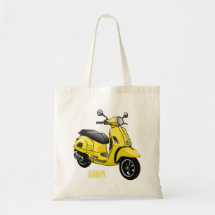 Bolso De Tela Ilustracion de personalizado de motocicleta con ci