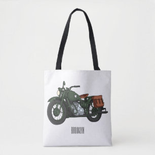 Bolso De Tela Ilustracion de personalizado de motocicleta de cru
